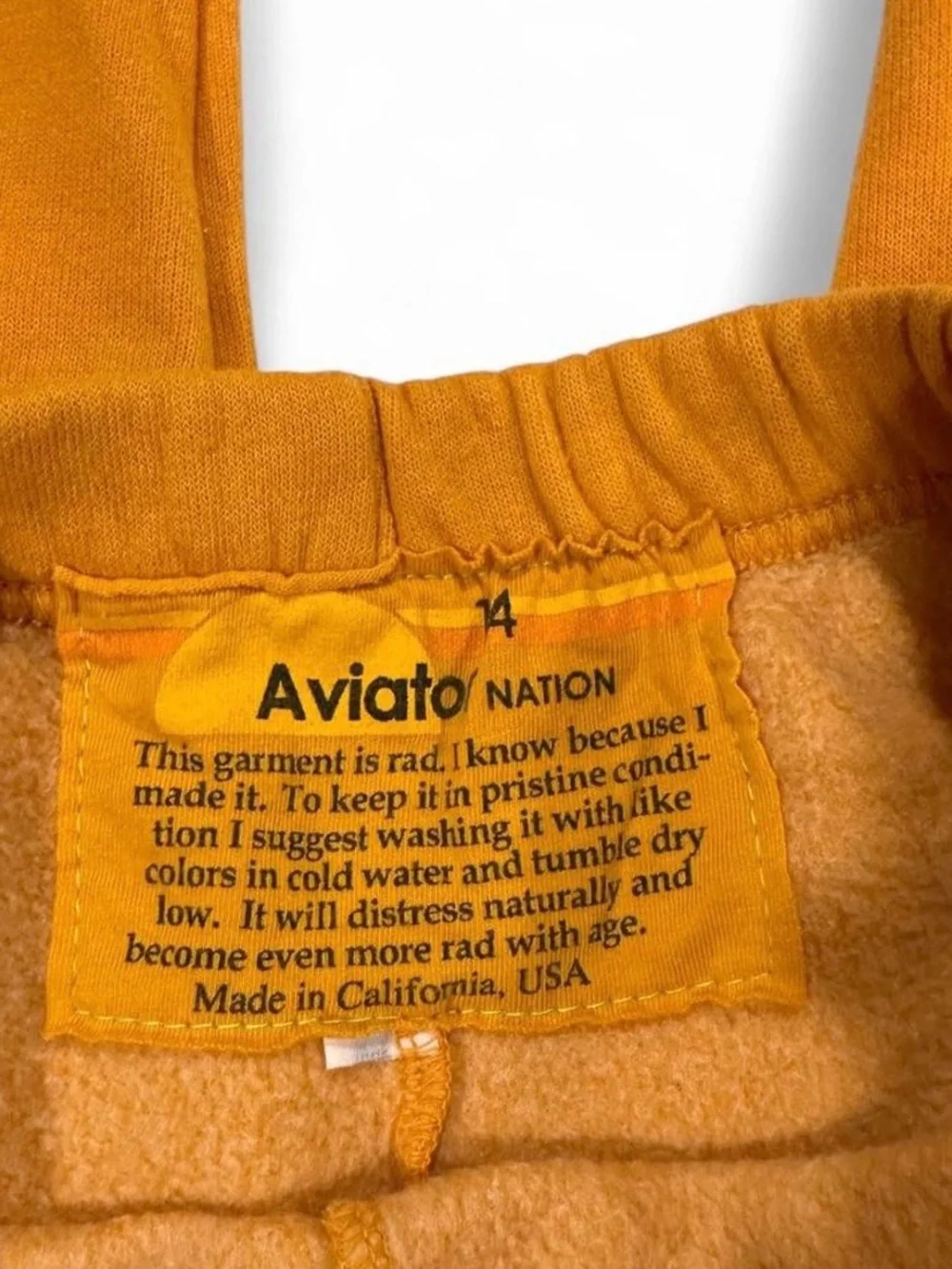 Aviator Nation Kids Mustard Orange Smile Joggers